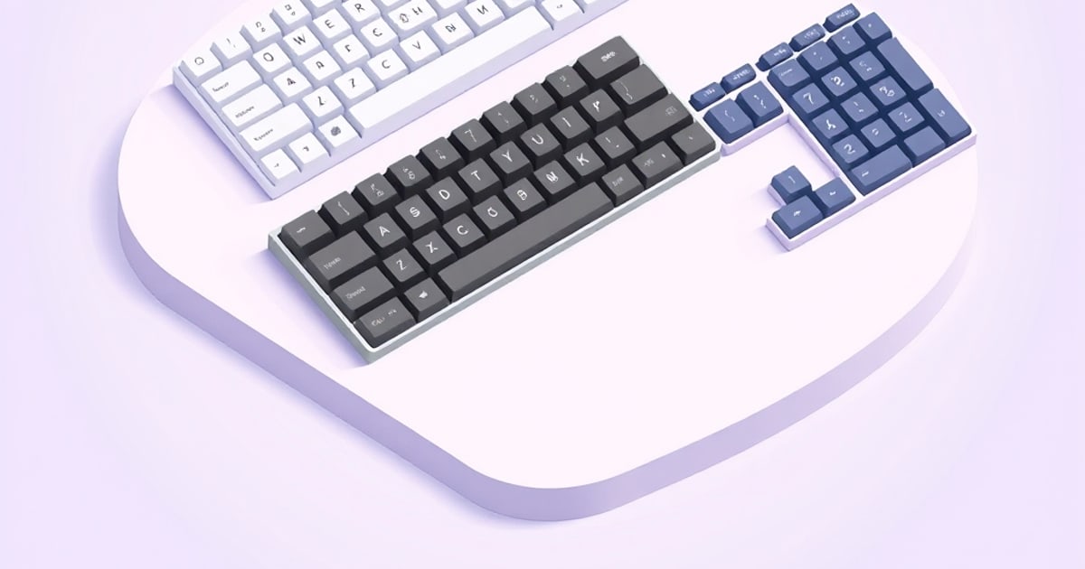 Three mechanical keyboards with different case materials side by side